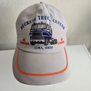 Vintage Buckeye Truck‎ Center International Hat Snapback Gray Foam Lima Ohio